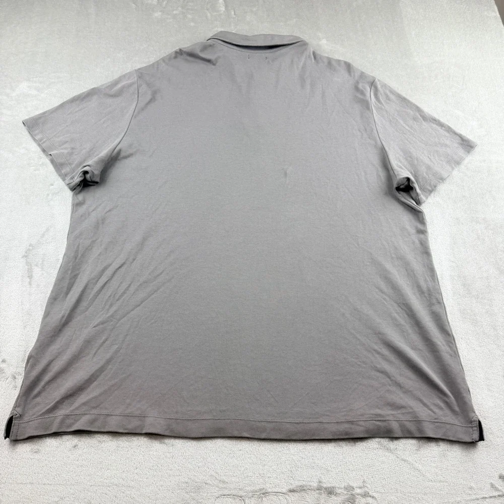 Banana Republic Men's XXL Gray Cotton Short Sleeve Polo Shirt
